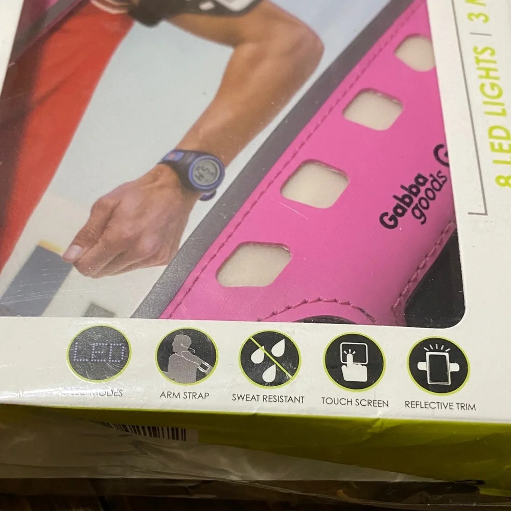 Gabba Goods Pink LED Armband Phone Holder